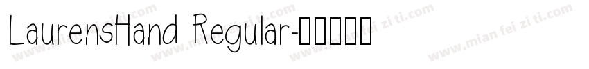 LaurensHand Regular字体转换